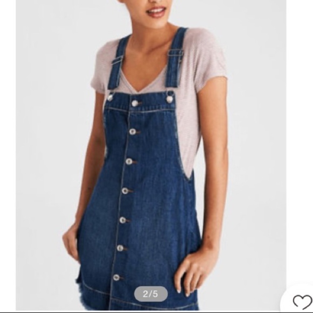 American Eagle Denim Overall Dress